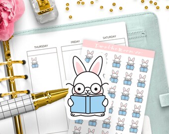 Bunn Reading / Icon Functional Planner stickers / Bullet Journal, Filofax, Erin Condren, Happy Planner