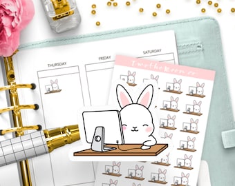 Bunn Work / Icon Functional Planner stickers / Bullet Journal, Filofax, Erin Condren, Happy Planner
