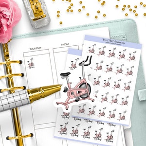 Stickers fietsfitness / pictogram functionele plannerstickers / Bullet Journal, Filofax, Erin Condren, Happy Planner