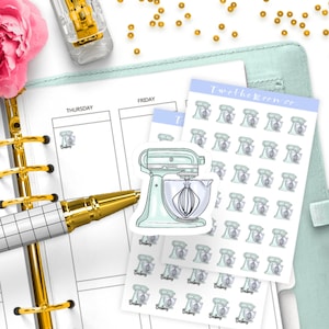 Adesivos para planejador de confeitaria / Adesivos para planejador funcional Icon / Bullet Journal, Filofax, Erin Condren, Happy Planner