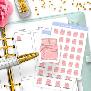 Wash Bedding Planner Sticker / Bullet Journal Funktionale Planner Aufkleber / Bullet Journal, Filofax, Erin Condren, Happy Planner