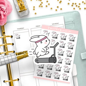 Stickers loopband Bunn / pictogram functionele planner stickers / Bullet Journal, Filofax, Erin Condren, Happy planner