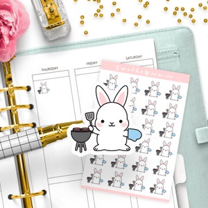 Adesivos Bunn Grill / Icon Functional Planner / Bullet Journal, Filofax, Erin Condren, Happy Planner