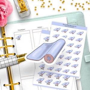 Adesivi per lezioni di yoga / Adesivi per planner funzionale Icon / Bullet Journal, Filofax, Erin Condren, Happy Planner