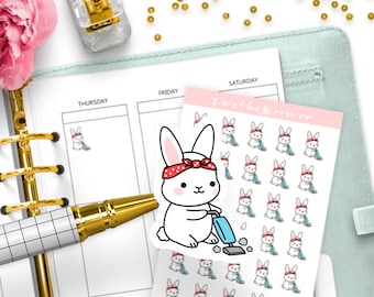 Bunn Vacuuming / Icon Functional Planner stickers / Bullet Journal, Filofax, Erin Condren, Happy Planner