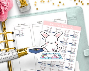 Bunn Puzzle / Icon Functional Planner stickers / Bullet Journal, Filofax, Erin Condren, Happy Planner