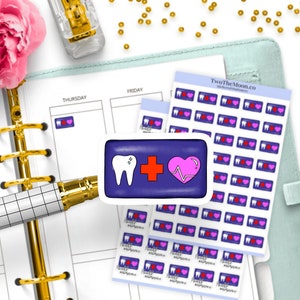 Krankenkassen-Sticker / Krankenkassen-Sticker / Bullet Journal, Filofax, Erin Condren, Happy Planner