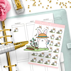 Bunn Gardening / Adesivos Icon Functional Planner / Bullet Journal, Filofax, Erin Condren, Happy Planner