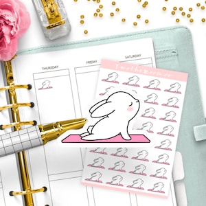Bunn Stretching Aufkleber / Symbol Funktionale Planer Aufkleber / Bullet Journal, Filofax, Erin Condren, Happy Planner