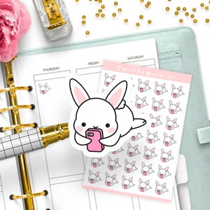 Bunn Phone / Icon Functional Planner-stickers / Bullet Journal, Filofax, Erin Condren, Happy Planner