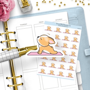 Pegatinas de estiramiento Winston Cor8gi / Pegatinas funcionales con íconos lindos para planificadores de Bullet Journal, Erin Condren, Happy Planner y Hobonichi
