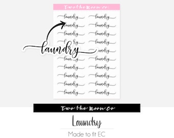 Laundry Planner Stickers / Functional Planner stickers / Bullet Journal, Filofax, Erin Condren, Happy Planner