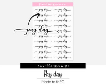 Pay day Planner Stickers / Functional Planner stickers / Bullet Journal, Filofax, Erin Condren, Happy Planner