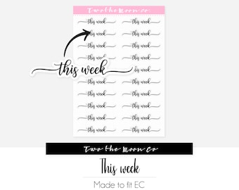 Deze week plannerstickers / functionele plannerstickers / Bullet Journal, Filofax, Erin Condren, Happy planner