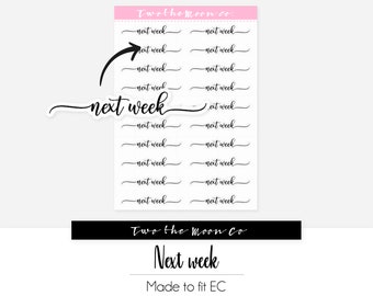 Next Week Planner Stickers, Functional Bullet Journal Stickers