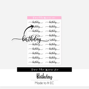 Stickers planificateur d'anniversaire / Stickers planificateur fonctionnel / Bullet Journal, Filofax, Erin Condren, Happy Planner