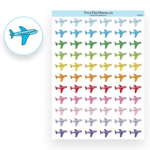 Adesivos Plane Doodle Planner / Adesivos Icon Functional Planner / Bullet Journal, Filofax, Erin Condren, Happy Planner