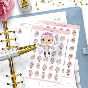 Olivia Reinigung Aufkleber Symbol Funktionale Planer Aufkleber Bullet Journal, Filofax, Erin Condren, Happy Planner