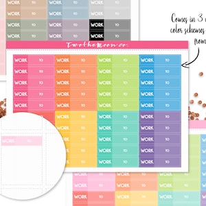 Werklabel plannerstickers / functionele plannerstickers / Bullet Journal, Filofax, Erin Condren, Happy planner