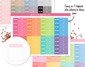 Werklabel plannerstickers / functionele plannerstickers / Bullet Journal, Filofax, Erin Condren, Happy planner