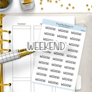 Stickers agenda week-end / Stickers agenda fonctionnel / Bullet Journal, Filofax, Erin Condren, Happy Planner