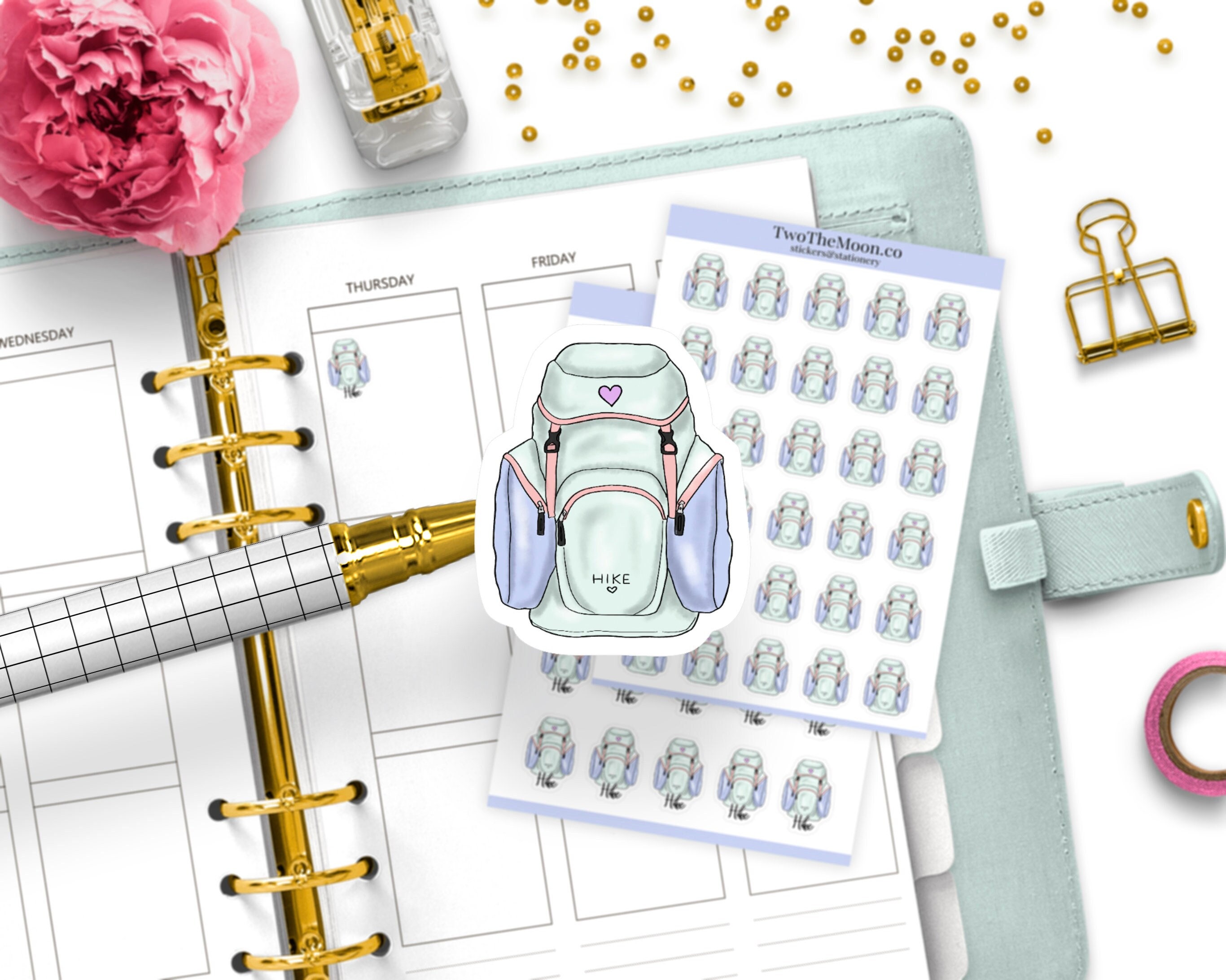 Hike Stickers / Icon Functional Planner stickers / Bullet Journal, Filofax, Erin Condren, Happy Planner
