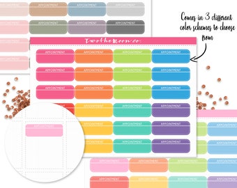 Pegatinas para agenda de citas, tamaño Erin Condren