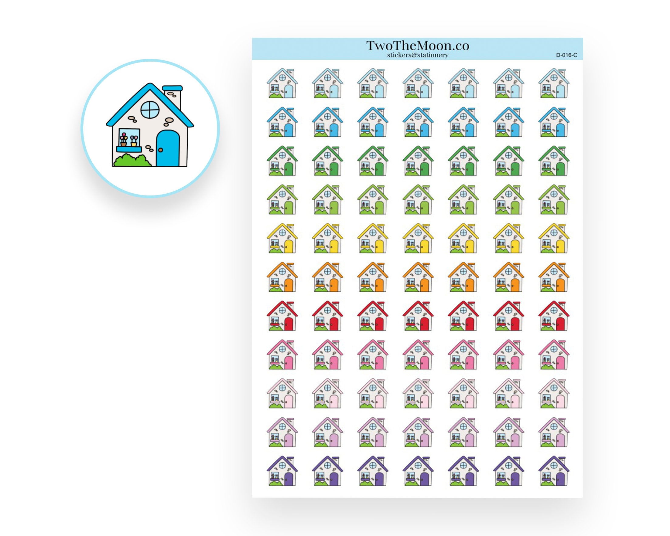 House Doodle Planner Stickers / Icon Functional Planner Stickers ...