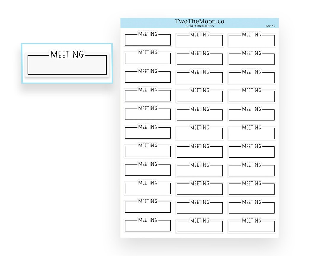 Meeting Neutral Line Quarter Box Planner Stickers - Etsy