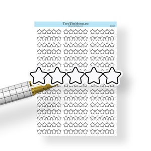 Star Rating Stickers Planner Stickers Book Rating for Bullet Journal Movie Rating Labels for Erin Condren Stickers Five Star Happy Planner