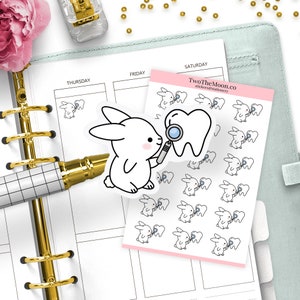 Bunn Zahnarzt Aufkleber / Bullet Journal, Filofax, Erin Condren, Happy Planner, funktionale Planer Aufkleber / Bullet Journal