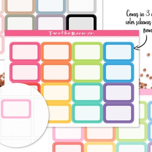 Stickers planificateur demi-boîte / Stickers planificateur fonctionnel / Bullet Journal, Filofax, Erin Condren, Happy Planner