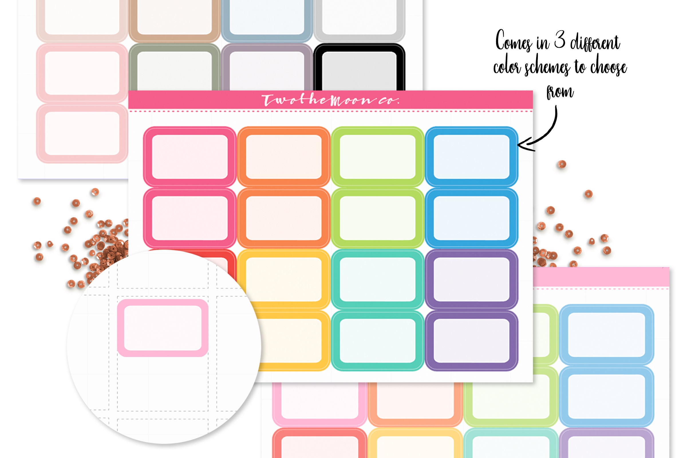 Half Box Planner Stickers / Functional Planner Stickers / Bullet ...