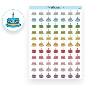 Stickers planificateur Cake Doodle / Stickers Icon Functional Planner / Bullet Journal, Filofax, Erin Condren, Happy Planner