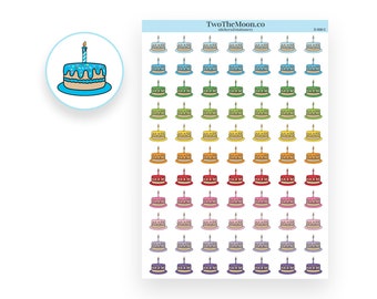 Cake Doodle Planner Stickers / Icon Functional Planner stickers / Bullet Journal, Filofax, Erin Condren, Happy Planner