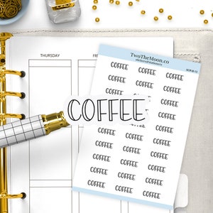 Coffee Planner Stickers / Functional Planner stickers / Bullet Journal, Filofax, Erin Condren, Happy Planner
