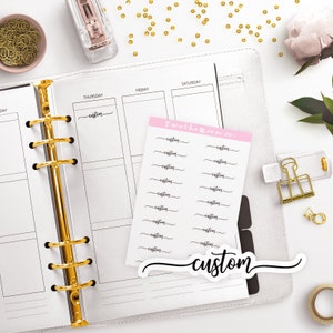 Adesivos personalizados para planejadores / Adesivos funcionais para planejadores / Bullet Journal, Filofax, Erin Condren, Happy Planner