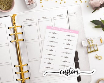 Custom Planner Script Stickers, Personalized Handwritten Labels, Custom Text Stickers