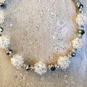 Crystal Necklace Crystal Statement Necklace Collar Necklace Rhinestone Necklace Choker Crystal Necklace Handmade