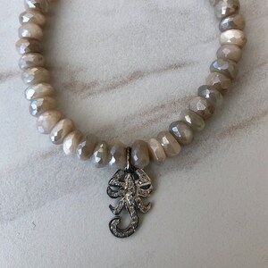 Chocolate Moonstone Bracelet Scorpio Diamond Bracelet Mystic Coated AAA quality Moonstone Bracelet Diamond Bracelet Scorpio Bracelet