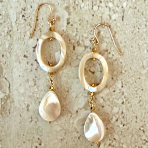 Mother of Pearl Earrings MOP Earrings Mother of Pearl Dangle Earrings MOP Earrings Handmade Mother of Pearl Earrings