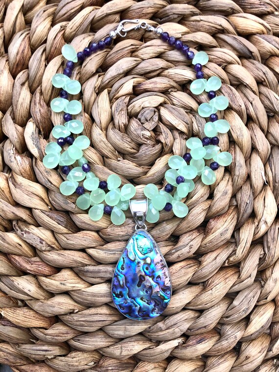 Abalone statement best sale necklace