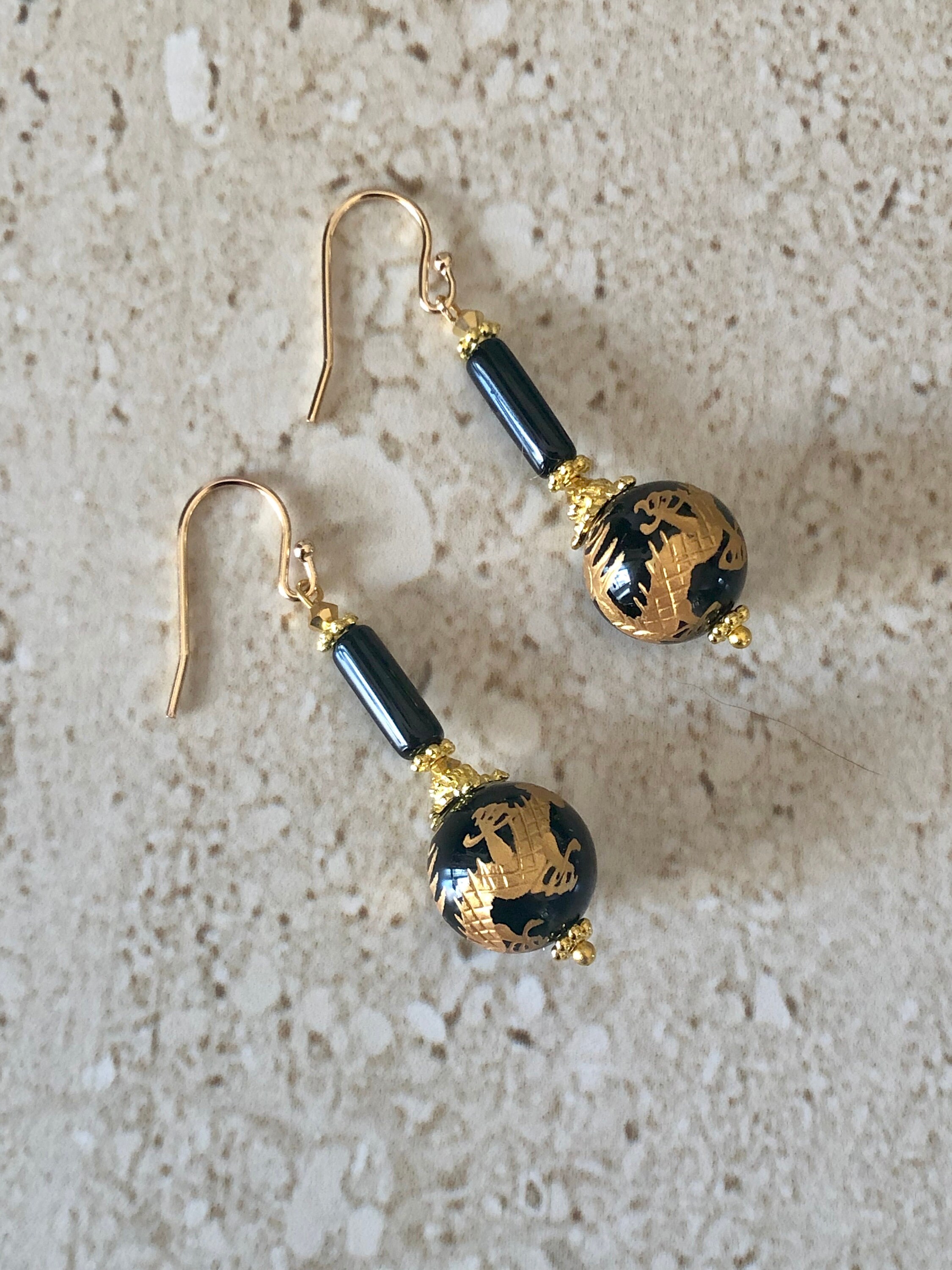 Dragonball inspired potara earring Tiger's eye/Malaysian -  Portugal