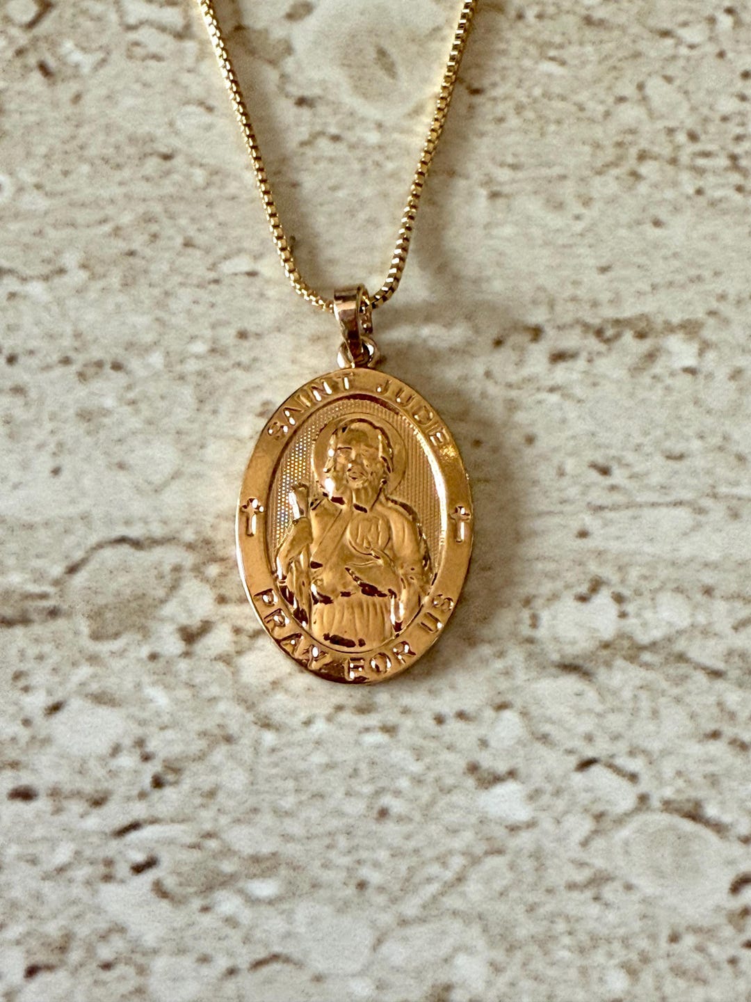 Saint Jude Pendant Saint Jude Necklace Saint Jude Patron Saint of Lost ...