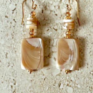 Mother of Pearl Earrings MOP Earrings Mother of Pearl Dangle Earrings MOP Earrings Handmade Mother of Pearl Earrings
