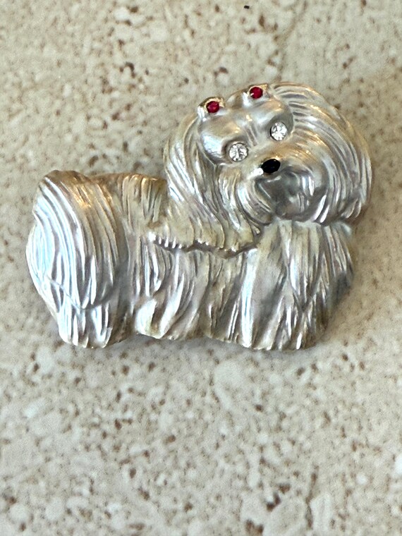 Kirk’s Folly Vintage Maltese Brooch Kirks’s Folly Maltese Pin Vintage Kirk’s Folly Maltese View 2