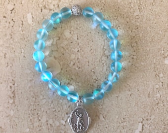 Arch Angel Michael Bracelet Saint Michael Bracelet St Michael Bracelet Arch Angel Aura Quartz Bracelet St Michael theProtector Faith Jewelry