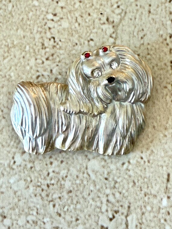 Kirk’s Folly Vintage Maltese Brooch Kirks’s Folly Maltese Pin Vintage Kirk’s Folly Maltese