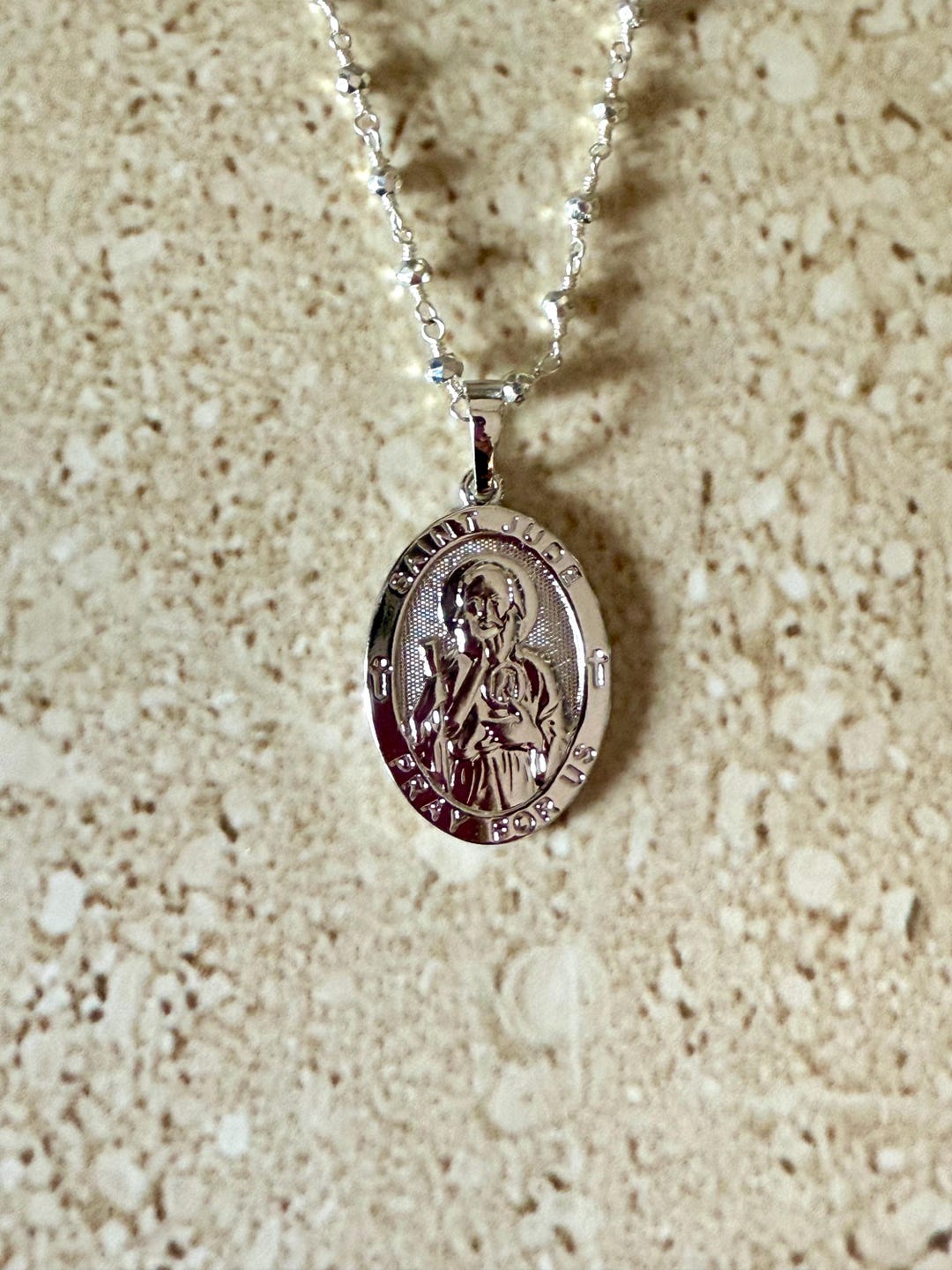 Saint Jude Pendant Saint Jude Necklace Saint Jude Patron Saint of Lost ...