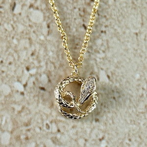Snake Pendant Snake Necklace Dainty Pendant Layering Pendant Serpent Necklace